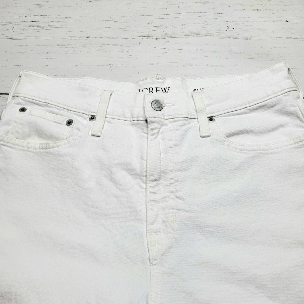 J Crew Slim Wide Leg Jeans Winter White Wash Raw Hem Jeans Minimalist Preppy 29 - Picture 5 of 10